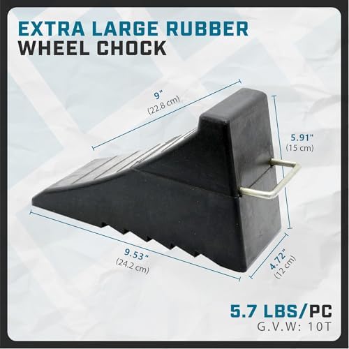 AFA Tooling 8T Heavy-Duty Wheel Chocks, 4 Pack, Two Pairs & Steel Handles - Image 3