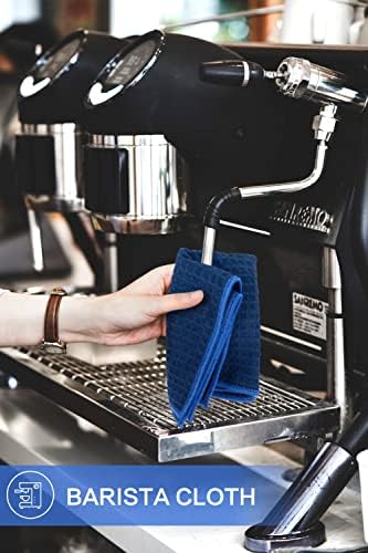KinHwa Waffle Microfiber Dish Cloths Navyblue Kitchen Towels Cleaning Cloth - Image 5