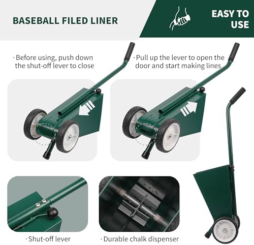 10 lb Capacity Field Chalker, Baseball Chalk Liner, 2-Inch Lines - Image 3