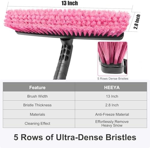 HEEYA 48 Inch Long Snow Brush for SUV, Ice Scraper and Brush - Image 4