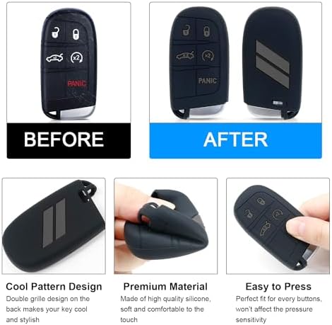 for Dodge Key Fob Cover with Keychain - Image 2
