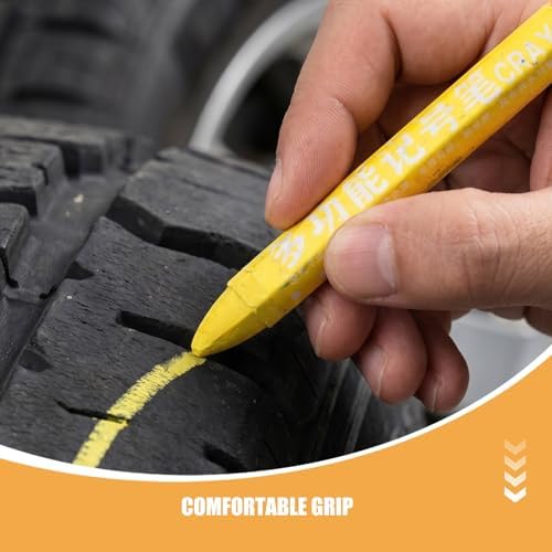 8pcs Tire Marking Crayon: Yellow Tire Crayon Marker - Image 3