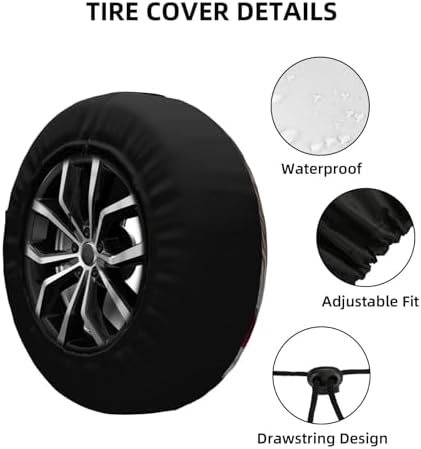 Spare Tire Cover for RV Camper, American Flag Horse Tire Cover Protectors - Image 4