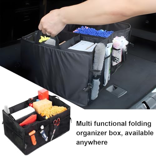 Mandark Car Trunk Organizer, Collapsible Multi Compartment Vehicle Storage Box - Image 3