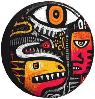 Graffiti Spare Tire Cover Waterproof Wheel Cover 16 Inch Universal Fit by Unknown