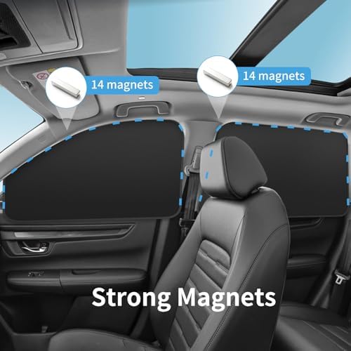 Silver Reflective Car Window Curtains - Image 3