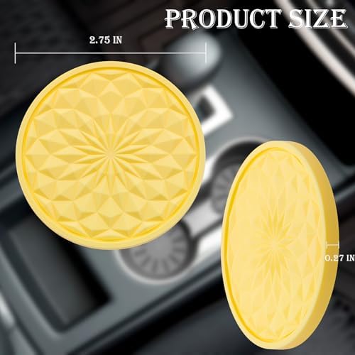 2 Pack Silicone Car Cup Holder Coaster – 2.75 Inch Non-Slip Drink Mat, - Image 2