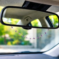 Natural Stone Rearview Mirror Charm Boho Aesthetic Purple by LuneClat