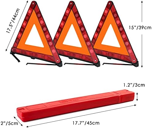 FLKQC Warning Triangles Safety Emergency Kit, Foldable Reflective Kits - Image 2