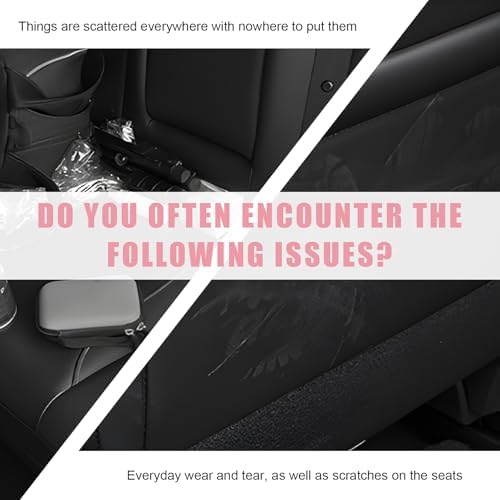 2 PCS Car Seat Back Organizer, Durable Leather Trash Bag Hanging Backseat - Image 4