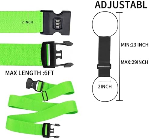 CLOLOP Luggage Strap 2 Pack, Heavy Duty Adjustable Suitcase Belt - Image 3
