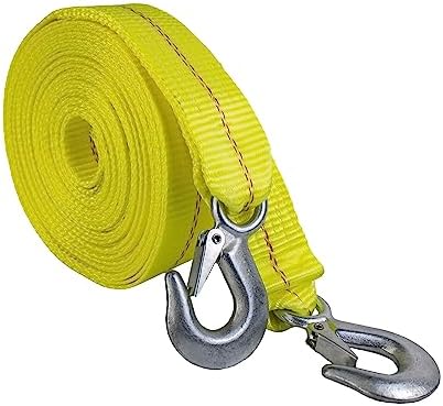 HFS Heavy-Duty Tow Strap with Hooks | 10, 000-Pound Capacity | Woven Polyester - Image 6