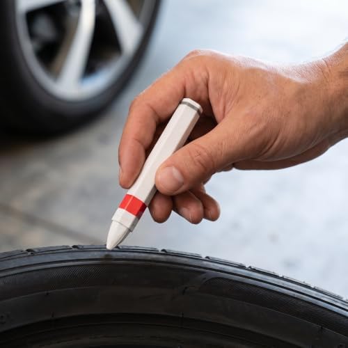 White Tire Marking Crayon for Car Paint Fine Tip - Image 4