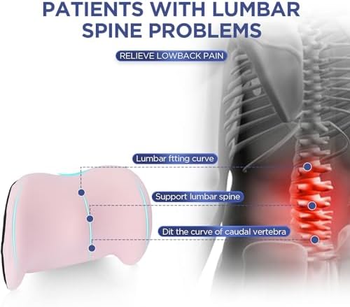 Cooling Lumbar Support Pillow for Office Chair, Memory Foam Car Back Cushion - Image 3