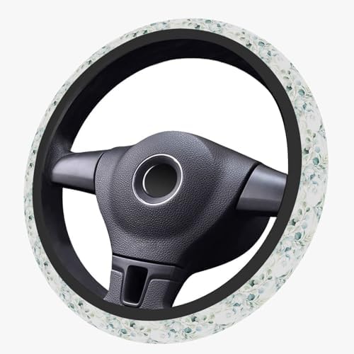 Leaf Steering Wheel Cover, Cute Print Steering Wheel Cover Protector, Ultra - Image 2
