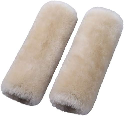 OGLAND 2 Pack Sheepskin Car Seat Belt Cover Pads | Wool Seatbelt Cushions by OGLAND