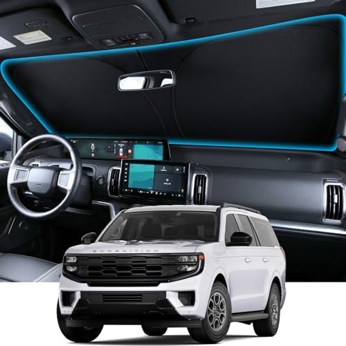 Wigoo for Ford Expedition Windshield Sunshade, Custom Fit, Keeps Car Cool by wigoo