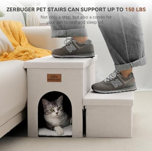 Zerbuger Dog Stairs with Storage - Image 6