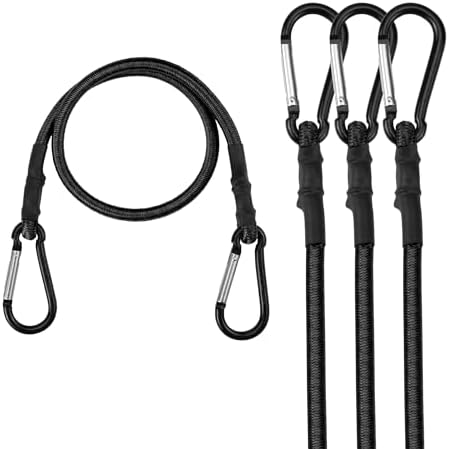 WORKPRO 24" Bungee Cords with Hooks, 4 Pack Heavy Duty Outdoor Bungee Strap by WORKPRO