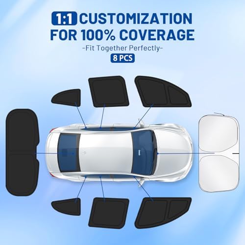 8PCS Car Window Shades for Subaru Outback 2020-2025, Privacy Window Covers - Image 4