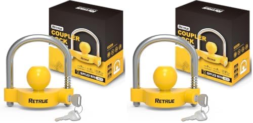 RETRUE Universal Coupler Lock Trailer Locks Ball Hitch Trailer Hitch Lock by RETRUE-YourReliablePartner