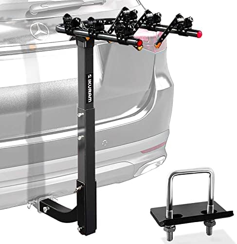 3 Bike Rack Bicycle Carrier Racks Hitch Mount Double Foldable Rack by IKURAMR