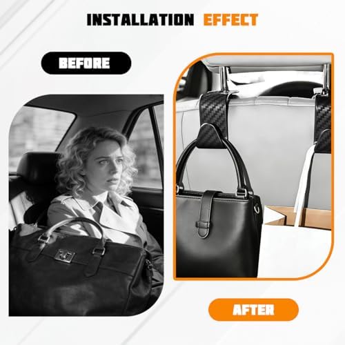 4PCS Car Seat Headrest Hook, Automotive Back Seat Storage Holder Hanger - Image 5