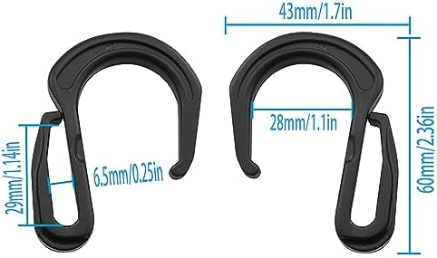 10PCS Plastic S Hook Clips Elastic Rope Hooks Nylon Mesh Hooks Suitable - Image 3