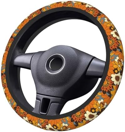 KARREAL Bohemian Flowers Elastic Steering Wheel Cover - Image 2