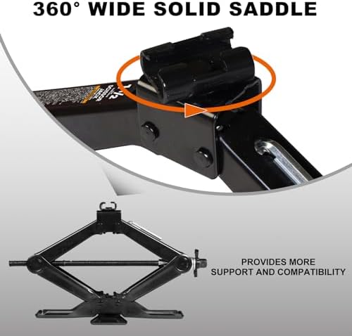 Torin AST10202SB Wide Base Cross Car Scissor Jack: Steel Portable Quick Lift - Image 3