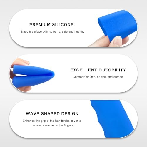 Car Handbrake Cover, Waved Shaped Auto Hand Brake Protector Comfortable Handle - Image 3