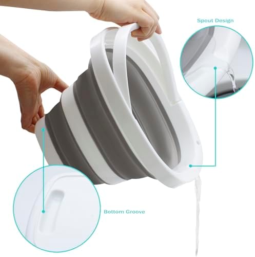 CHILDLION Collapsible Bucket 5L, Foldable Mop Bucket Car Wash Buckets - Image 2