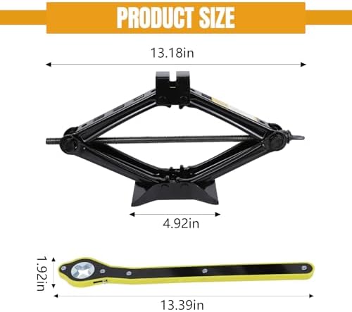 Hovom Scissor Jack for Car, 2 Ton Car Jack Kit - Image 2