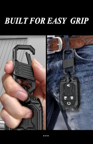 USA Flag-Inspired Heavy Duty Zinc Alloy Key Fob Cover, Accessories Compatible - Image 5