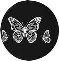 KiuLoam Butterfly Black Spare Tire Cover Polyester Universal Sunscreen by KiuLoam
