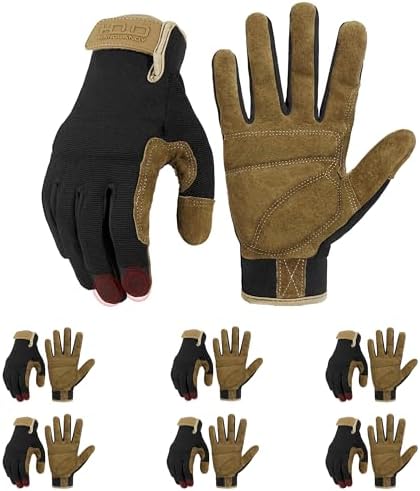 HANDLANDY Work Gloves for Men & Women, Utility Mechanic Working Gloves Touch by HANDLANDY