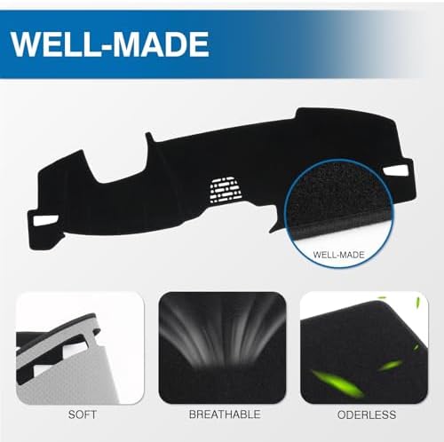 KUST Dash Cover Mat for 2023-2026 Honda Accord Polyester Dashboard Cover - Image 4