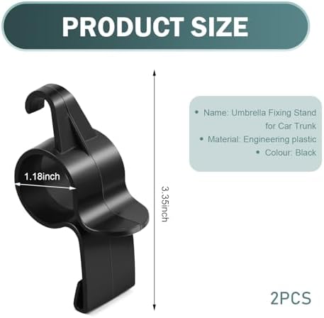 2 PCS Car Trunk Holders, Portable Car Umbrella Holder Clip, Universal Interior - Image 2