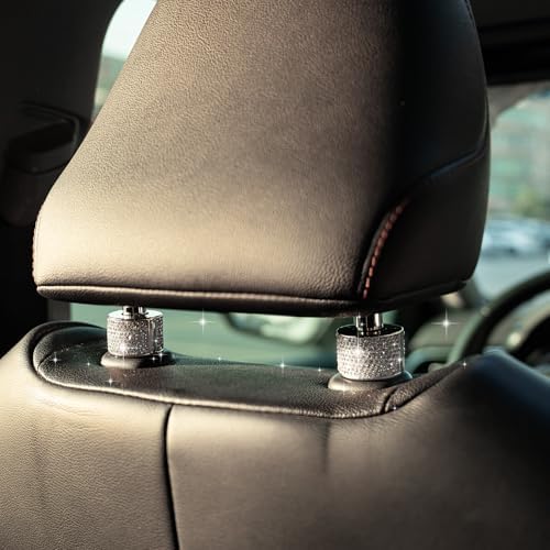 Rislobx 2PCS Magnetic Car Headrest Collars, Rhinestone Car Head Rest Collars - Image 5