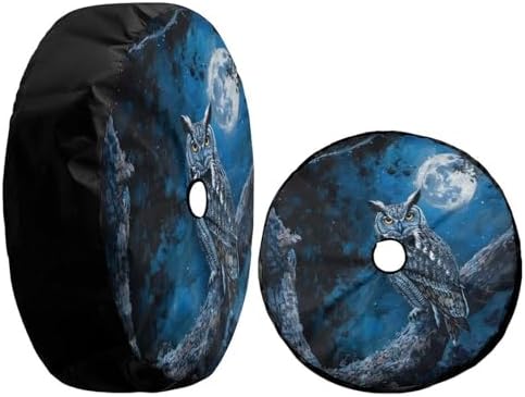 Owl Night Blue Spare Tire Cover - Image 3