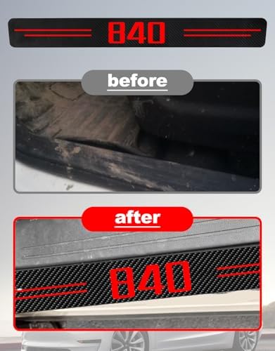 Door Sill Protectors for 8-Serie 840i, Carbon Fiber Leather Front/Rear Door - Image 3