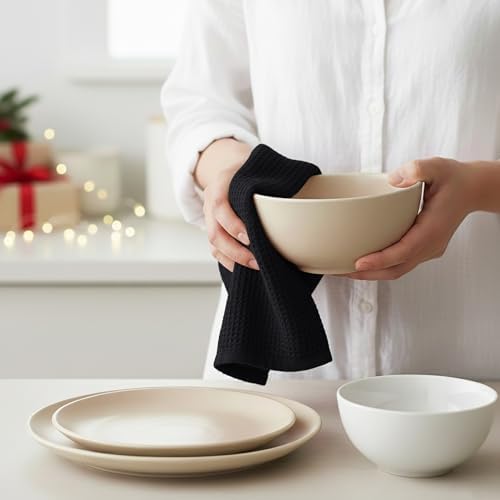 PurpleEssences Solid Kitchen Cloths, Dish Towel 15x25 Set of 6 - Image 4