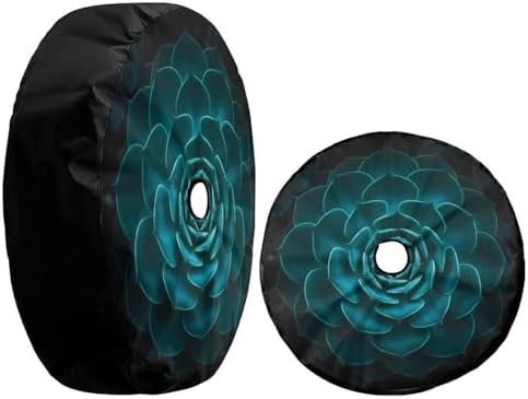 Delerain Teal Cactus Spare Tire Cover - Image 3