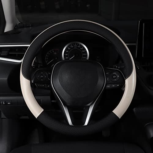 Auto Car Leather Steering Wheel Cover Anti Slip Wrap 15" - Image 2
