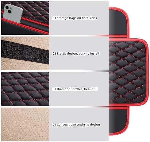 Leather Waterproof Car Armrest Console Pad - Image 6