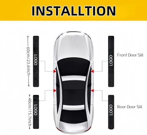 4PCS Car Door Sill Stickers Protecter Compatible - Image 3