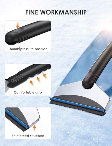 Ice Scrapers for Car Windshield-Winter Windshield Scraper for Ice and Snow - Image 5