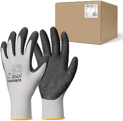 toolant Crinkle Latex Work Gloves, 60 Pairs by toolant