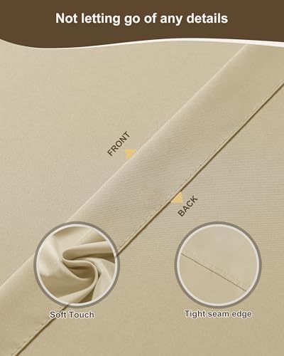 Outdoor Curtains for Patio Waterproof Rod Pocket 8 Pcs 54x84 Inch Cream - Image 5