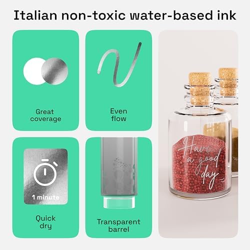 ARTISTRO Silver Acrylic Paint Markers - Image 4
